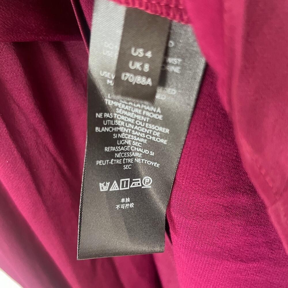 Anthropologie Giverny Midi Dress size 4 purple NEW satin - Picture 8 of 10